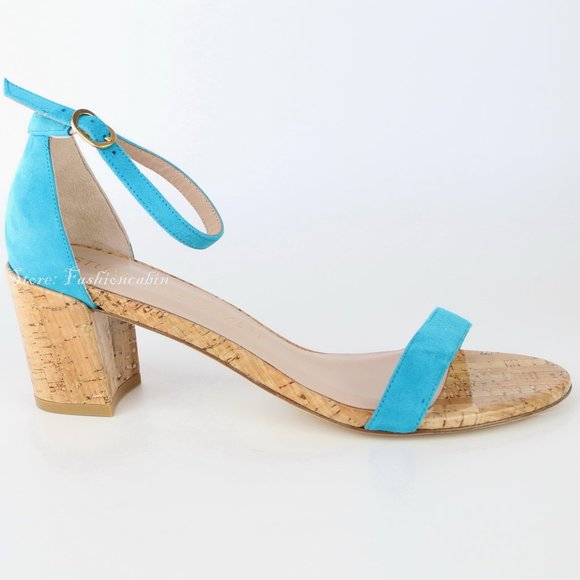 New Stuart Weitzman Suede Simple Sandals - Picture 6 of 11